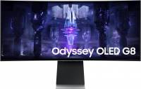 Монитор Samsung 34&quot; Odyssey OLED G8 S34BG850SI серебристый OLED LED 21:9 M/M полуматовая HAS 250cd 178гр/178гр 3440x1440 175Hz FreeSync Premium Ultra WQHD USB 7.5кг