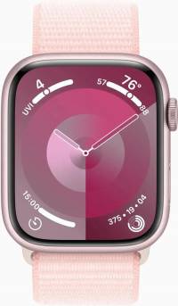 Часы Apple Watch Series 9 GPS 45mm Pink Aluminum Case with Sport Loop Band Light Pink (Розовый)