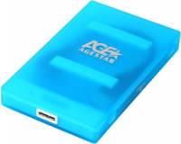 Внешний корпус для HDD/SSD AgeStar 3UBCP1-6G SATA USB3.0 пластик синий 2.5&quot;