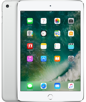 Планшет Apple iPad mini 4 128Gb Wi-Fi + Cellular Silver (Серебристый)